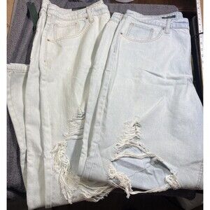 2 Pairs Wild Fable Women's High-Rise 90s Relax Strt Leg Jeans Light  Sz 17 /30